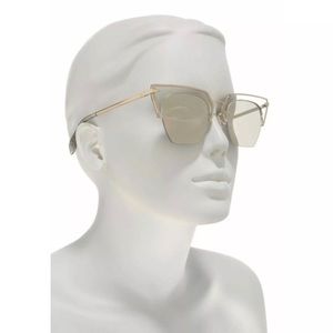 Rag & Bone Cat Eye Sunglasses Clear/Gold 51mm NWT